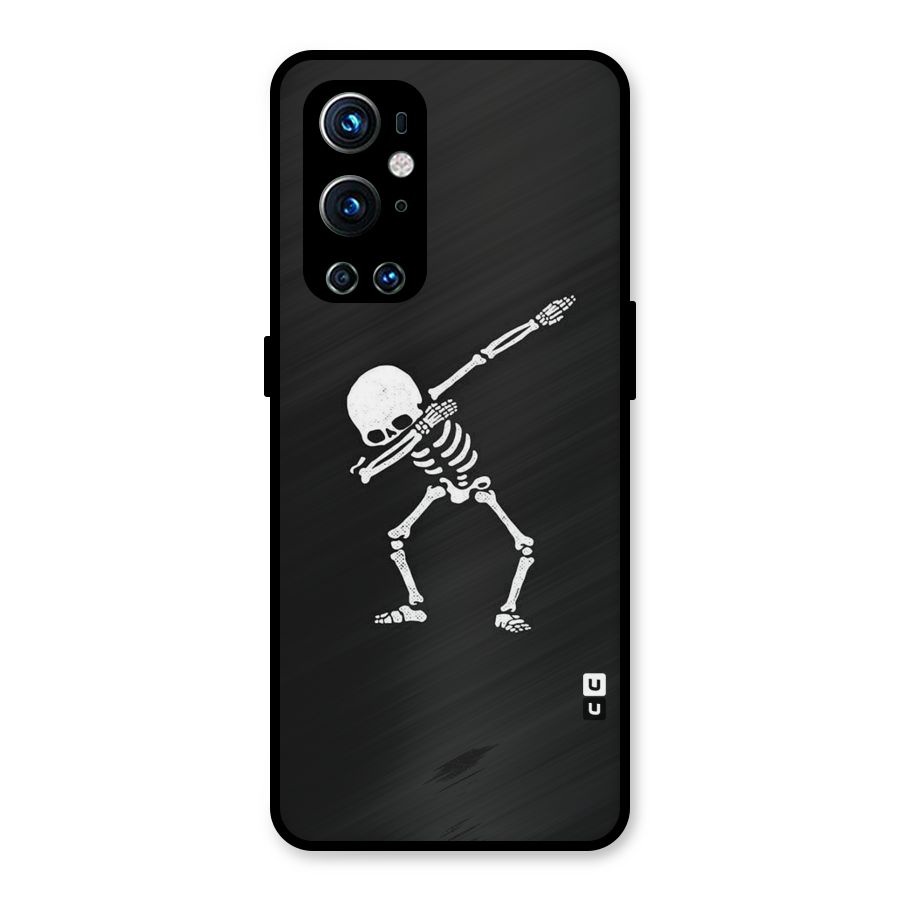 Skeleton Dab White Metal Back Case for OnePlus 9 Pro