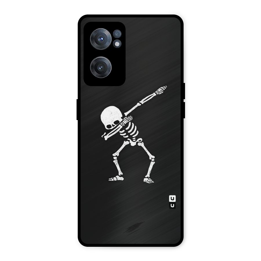 Skeleton Dab White Metal Back Case for OnePlus Nord CE 2 5G