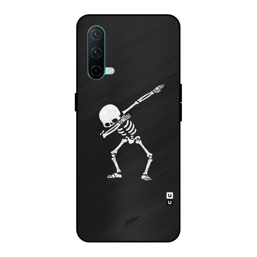 Skeleton Dab White Metal Back Case for OnePlus Nord CE 5G
