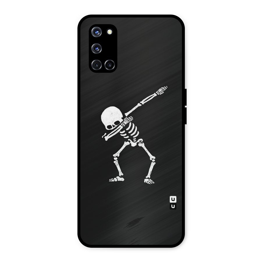 Skeleton Dab White Metal Back Case for Oppo A52