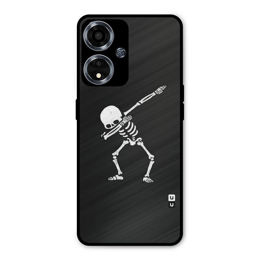 Skeleton Dab White Metal Back Case for Oppo A59