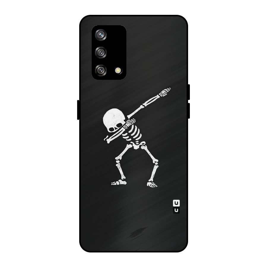Skeleton Dab White Metal Back Case for Oppo F19