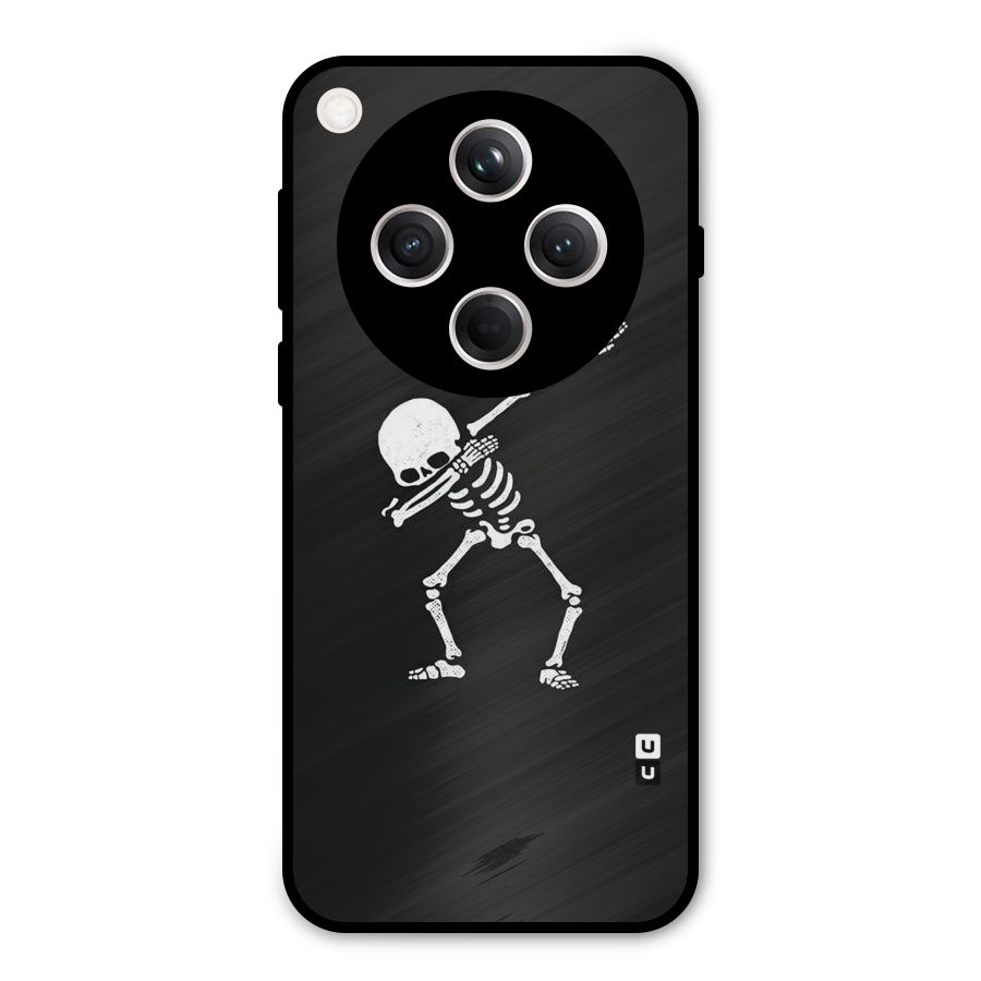 Skeleton Dab White Metal Back Case for Oppo Find X8