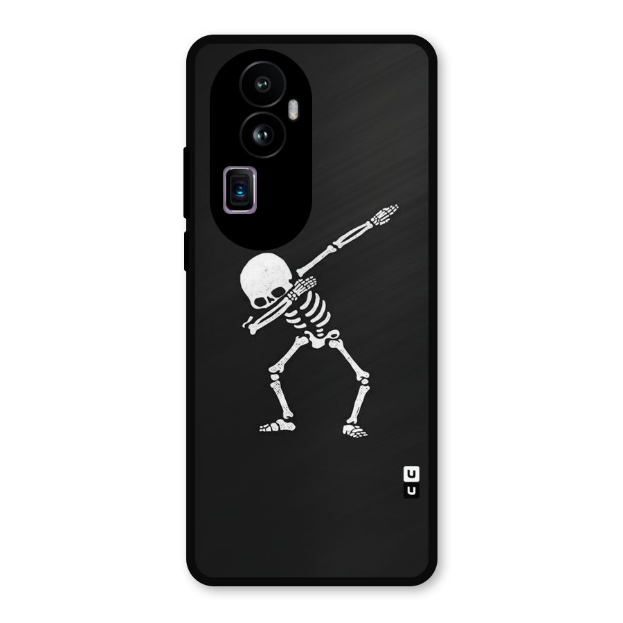 Skeleton Dab White Metal Back Case for Oppo Reno10 Pro Plus