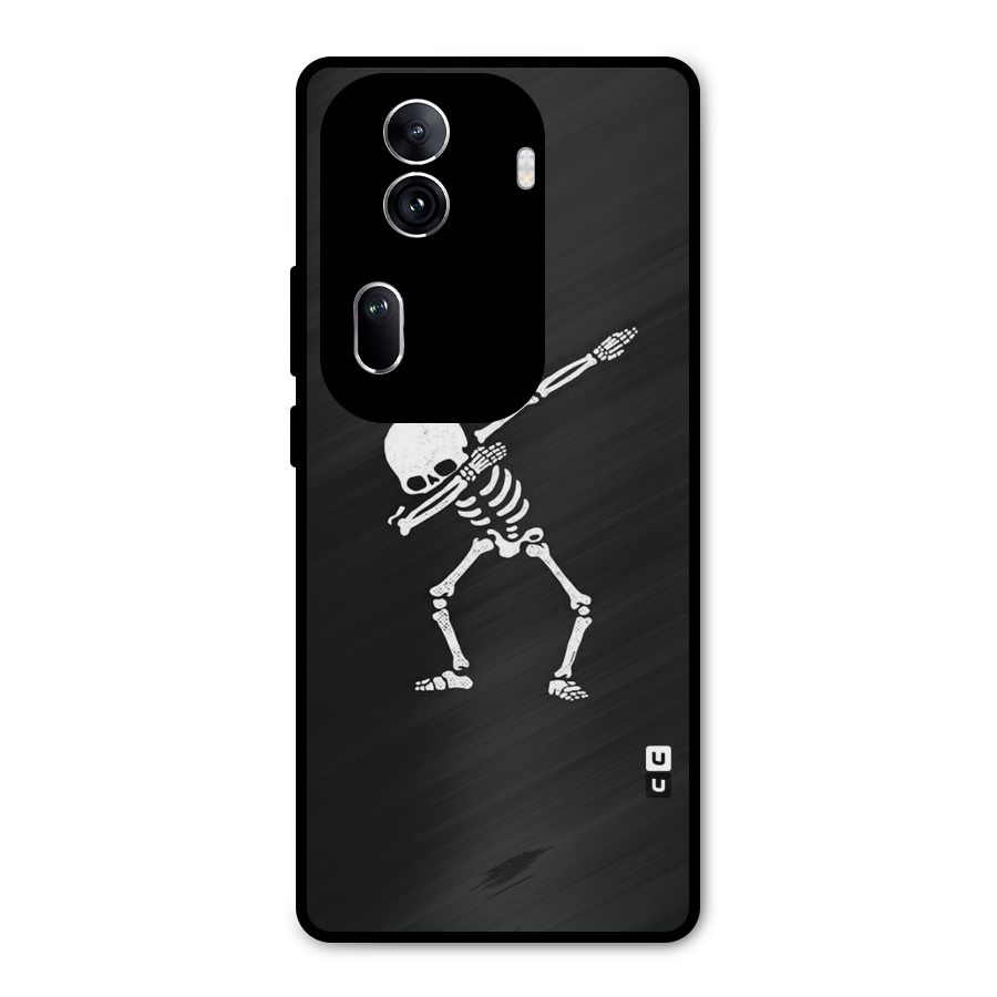 Skeleton Dab White Metal Back Case for Oppo Reno11 Pro 5G