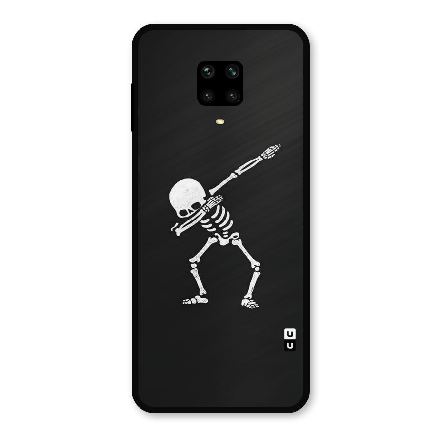 Skeleton Dab White Metal Back Case for Poco M2