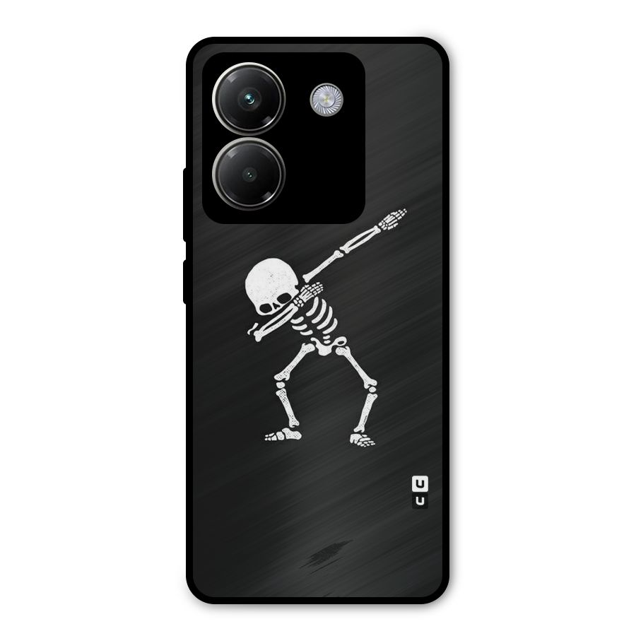 Skeleton Dab White Metal Back Case for Poco M7 Pro 5G