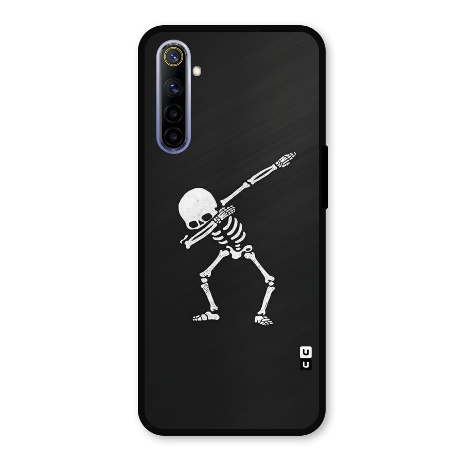 Skeleton Dab White Metal Back Case for Realme 6
