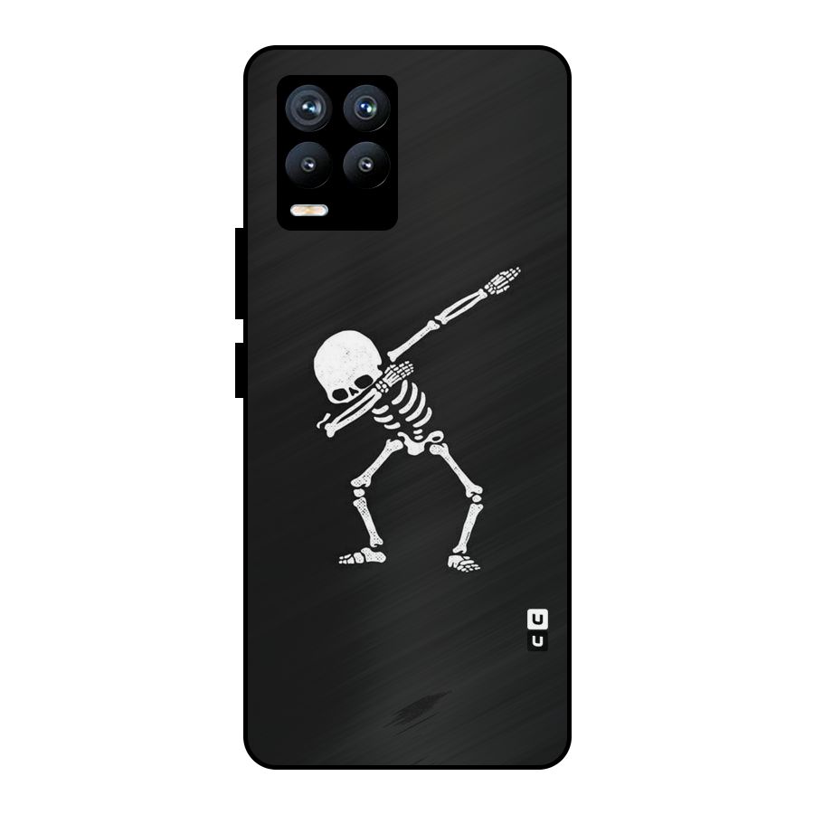 Skeleton Dab White Metal Back Case for Realme 8 Pro