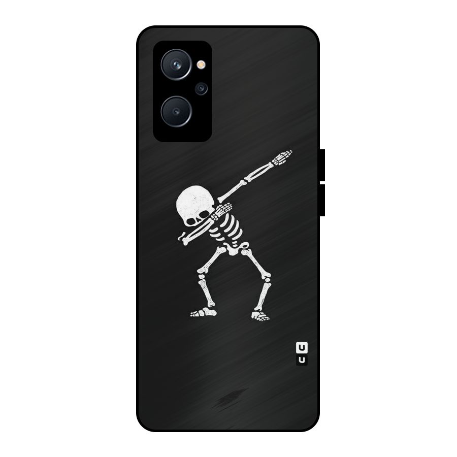 Skeleton Dab White Metal Back Case for Realme 9i 5G