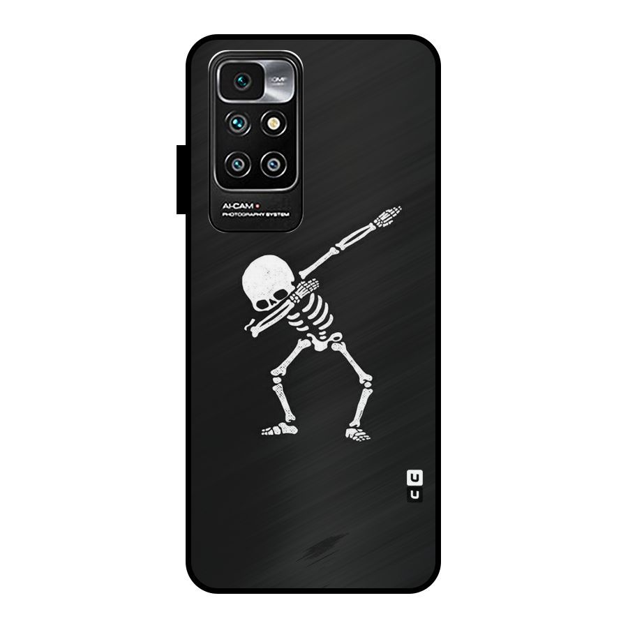Skeleton Dab White Metal Back Case for Redmi 10 Prime