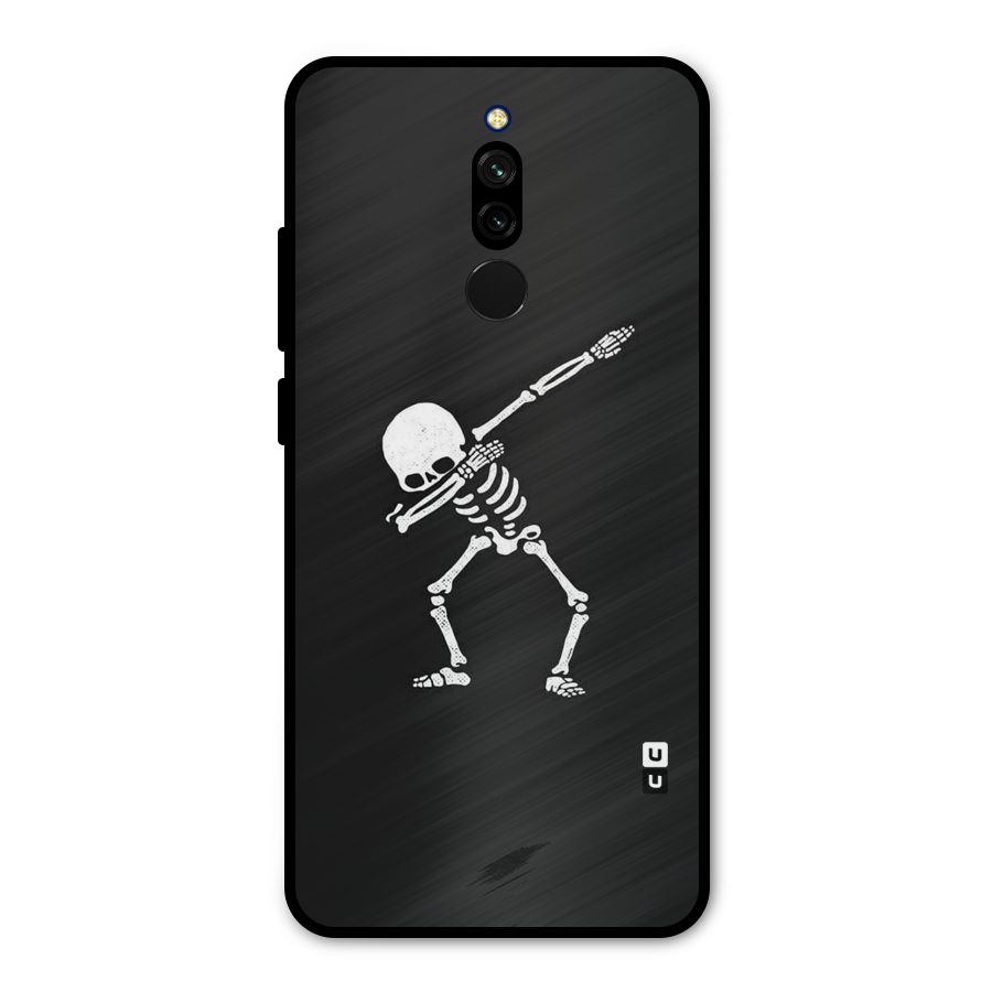 Skeleton Dab White Metal Back Case for Redmi 8