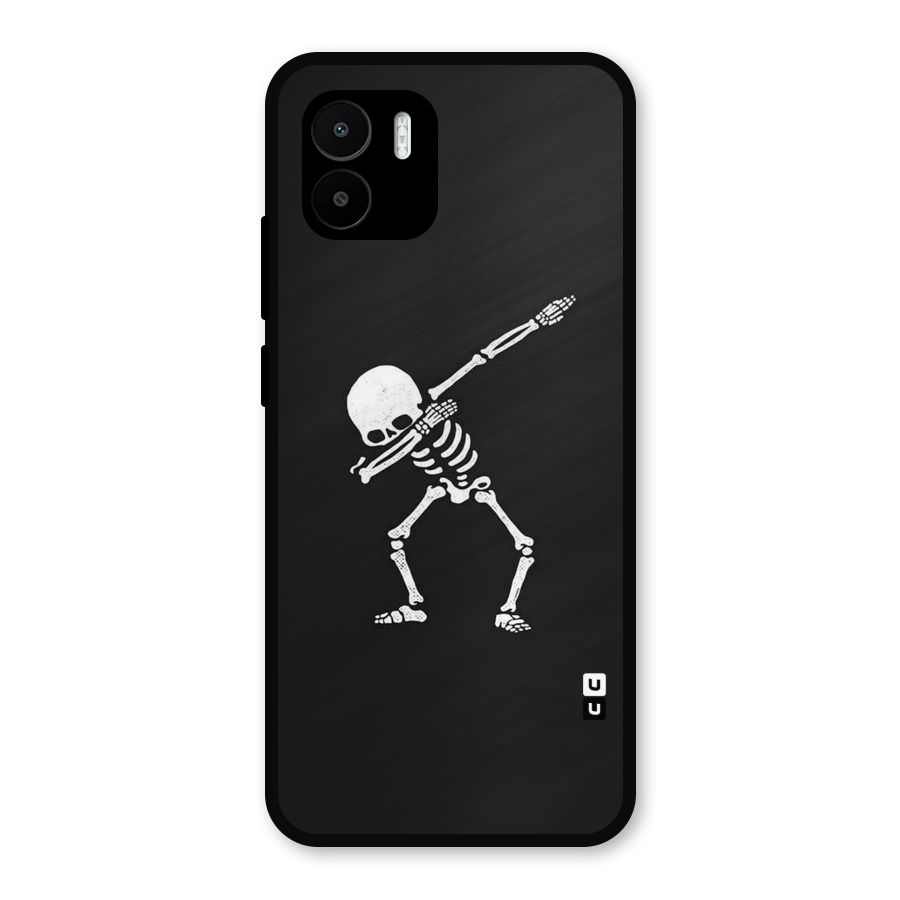 Skeleton Dab White Metal Back Case for Redmi A2