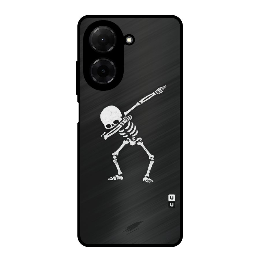 Skeleton Dab White Metal Back Case for Redmi A5 4G