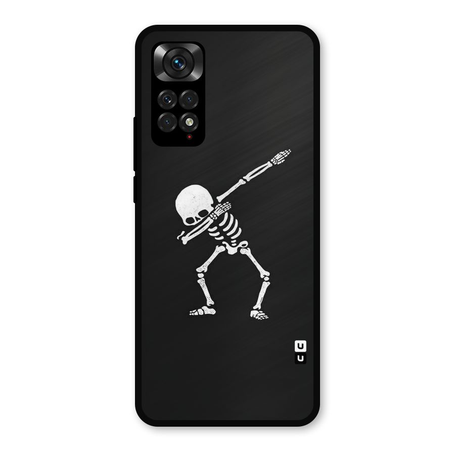 Skeleton Dab White Metal Back Case for Redmi Note 11s