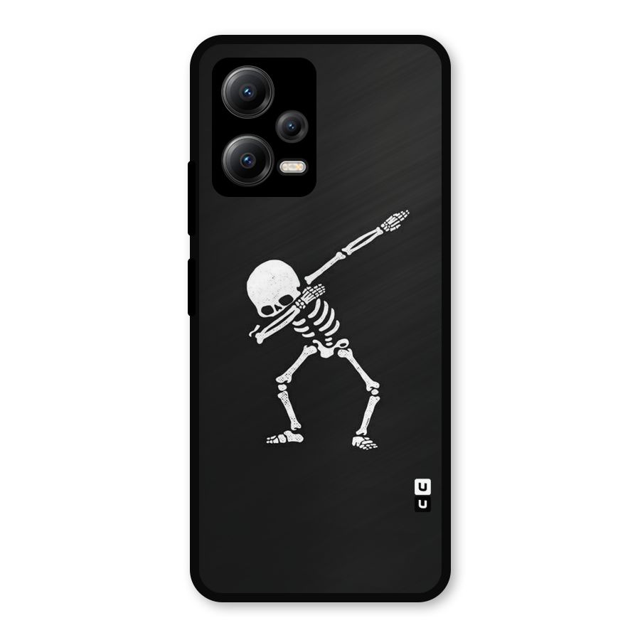 Skeleton Dab White Metal Back Case for Redmi Note 12 5G