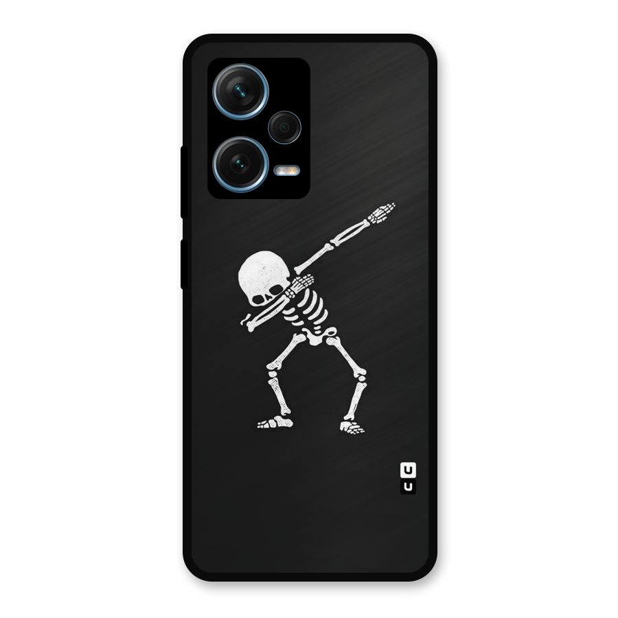 Skeleton Dab White Metal Back Case for Redmi Note 12 Pro Plus 5G