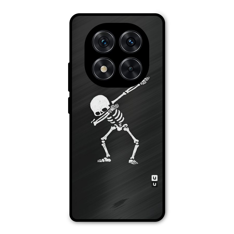 Skeleton Dab White Metal Back Case for Redmi Note 14 Pro 5G