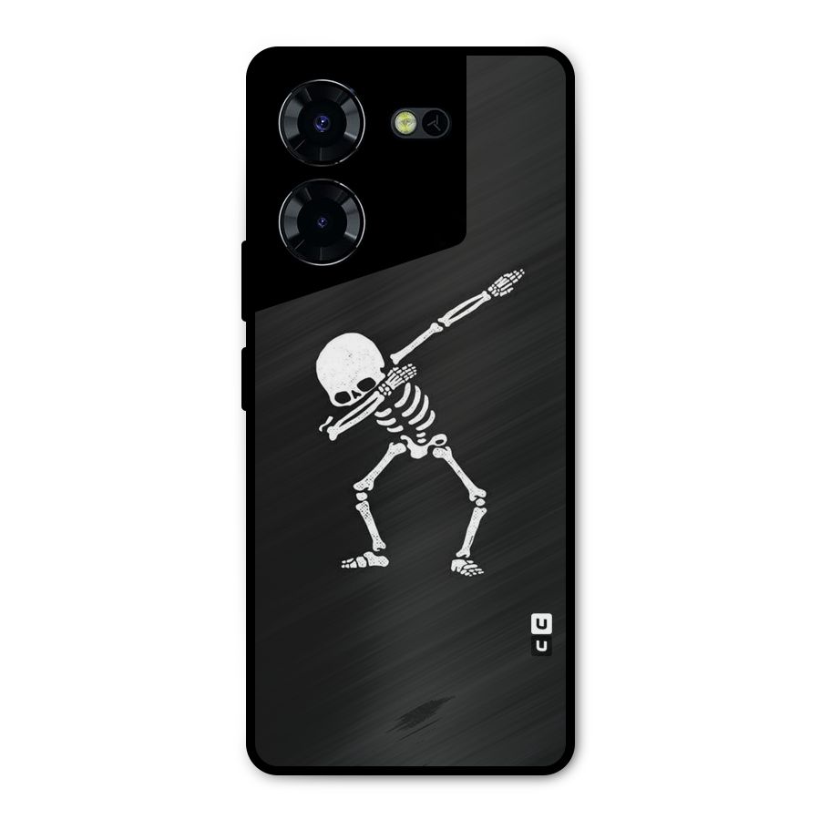 Skeleton Dab White Metal Back Case for Tecno Pova 5 Pro 5G