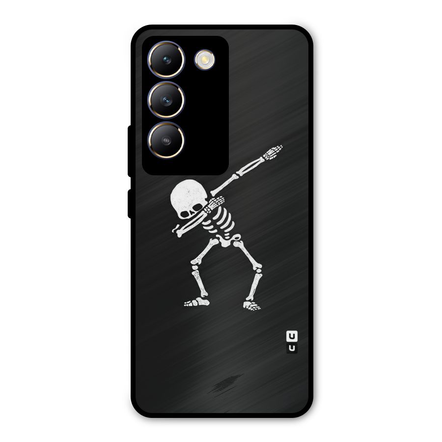 Skeleton Dab White Metal Back Case for Vivo T3 5G