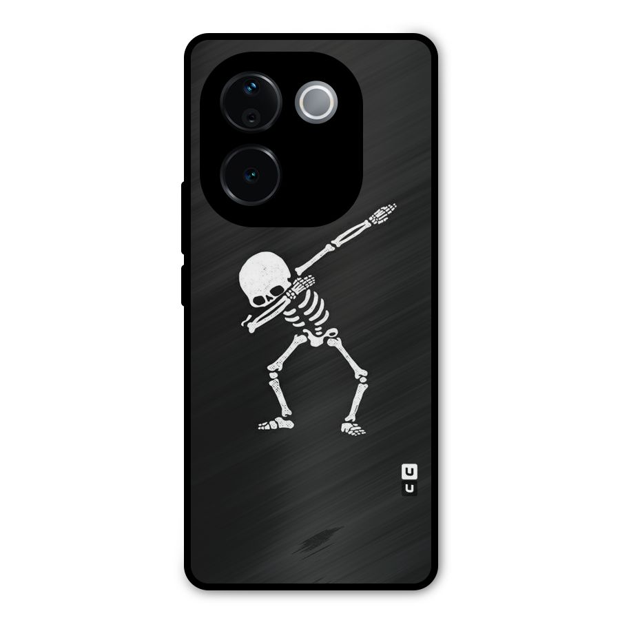 Skeleton Dab White Metal Back Case for Vivo T3 Pro