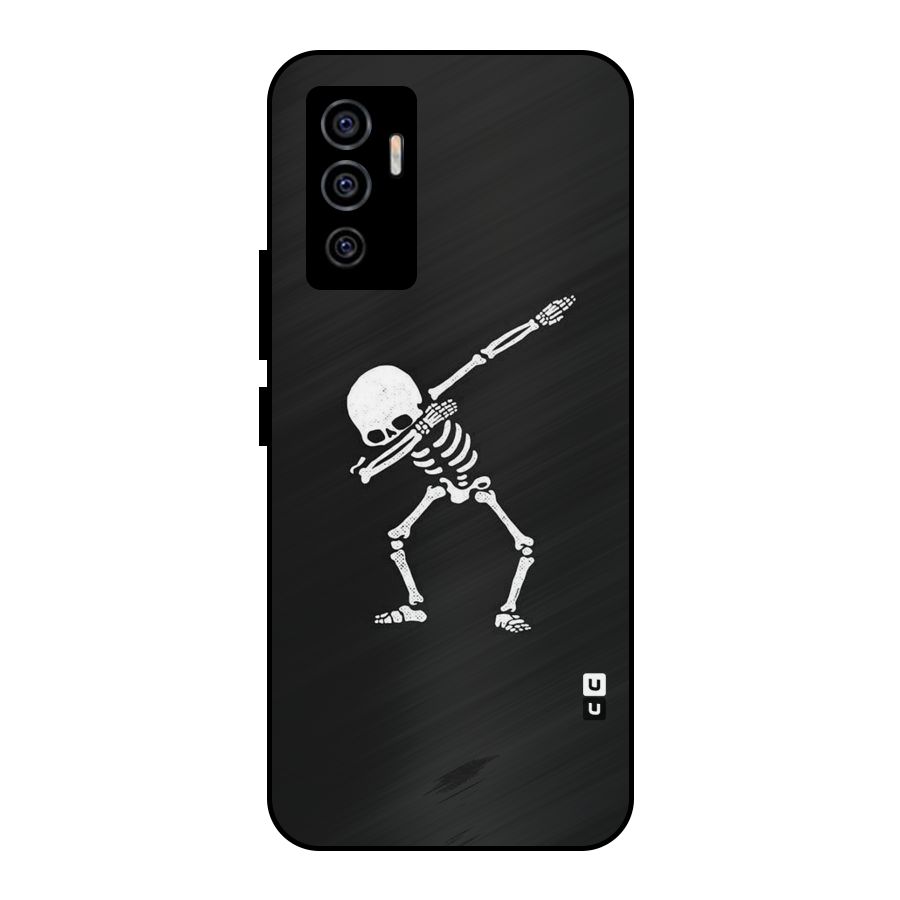 Skeleton Dab White Metal Back Case for Vivo V23e