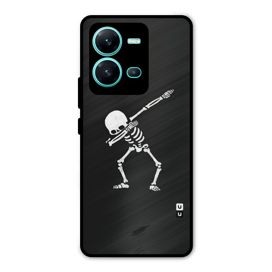Skeleton Dab White Metal Back Case for Vivo V25