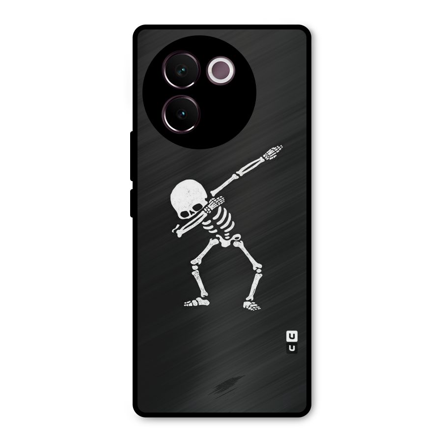 Skeleton Dab White Metal Back Case for Vivo V30e