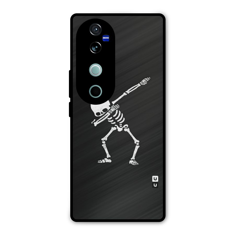 Skeleton Dab White Metal Back Case for Vivo V40
