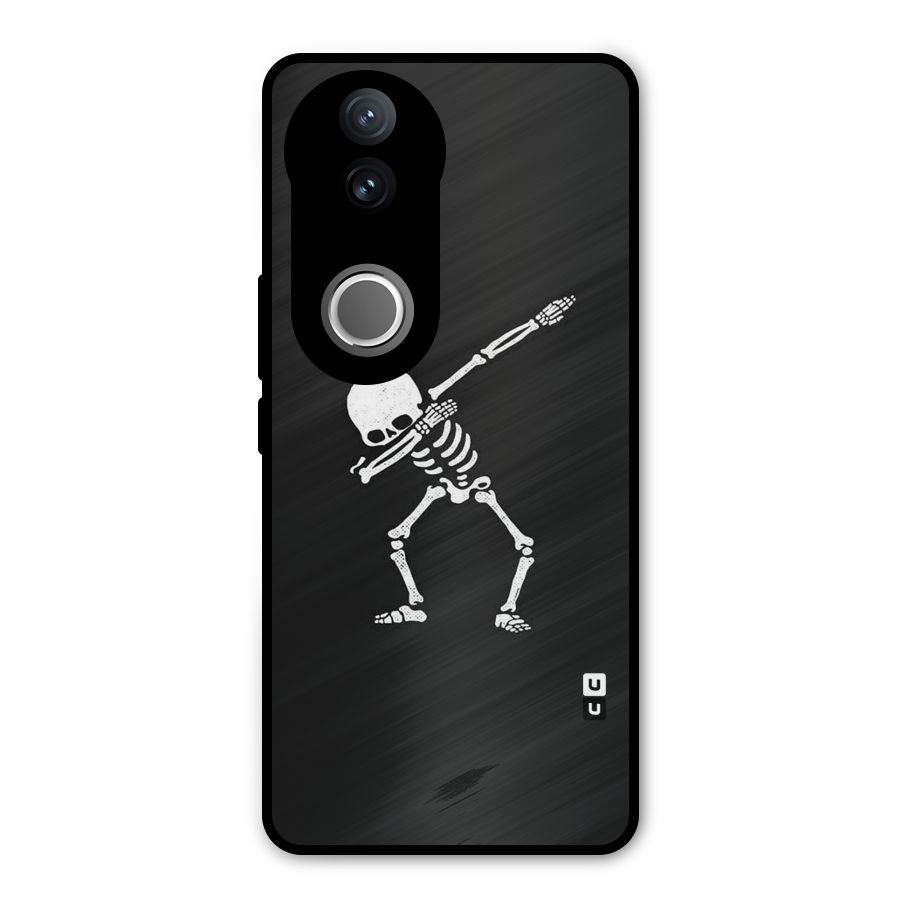 Skeleton Dab White Metal Back Case for Vivo V50e