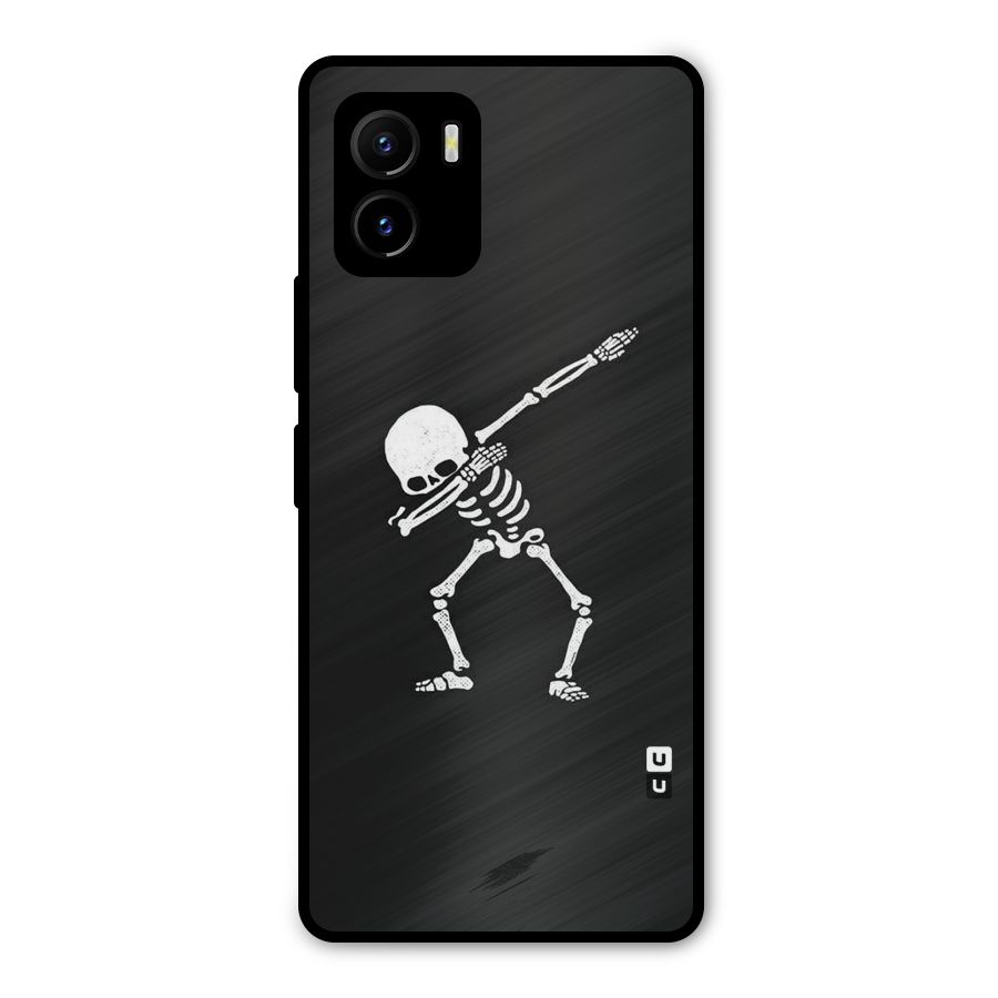 Skeleton Dab White Metal Back Case for Vivo Y15s