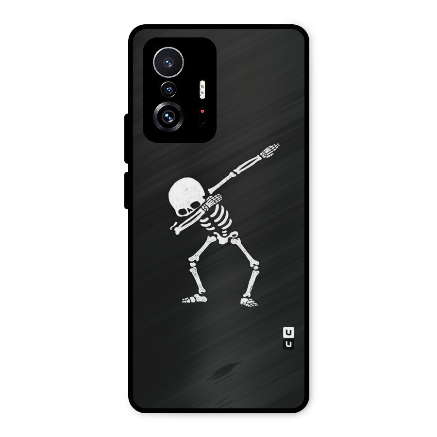 Skeleton Dab White Metal Back Case for Xiaomi 11T Pro