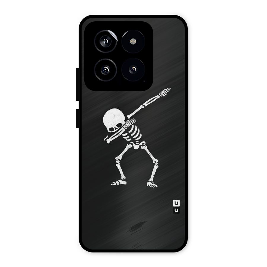 Skeleton Dab White Metal Back Case for Xiaomi 14