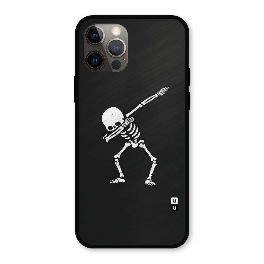 Skeleton Dab White Metal Back Case for iPhone 12 Pro