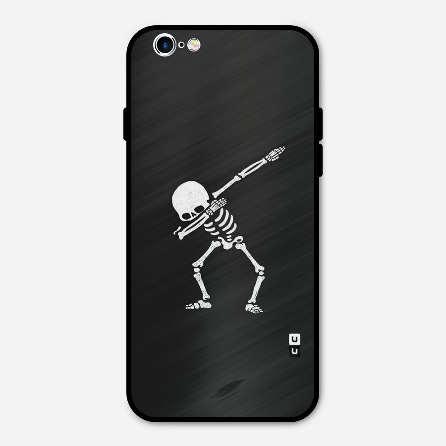 Skeleton Dab White Metal Back Case for iPhone 6 6s