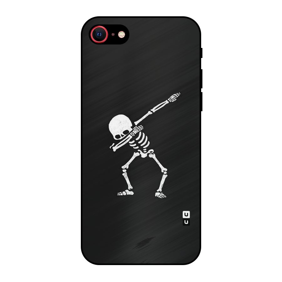 Skeleton Dab White Metal Back Case for iPhone 7