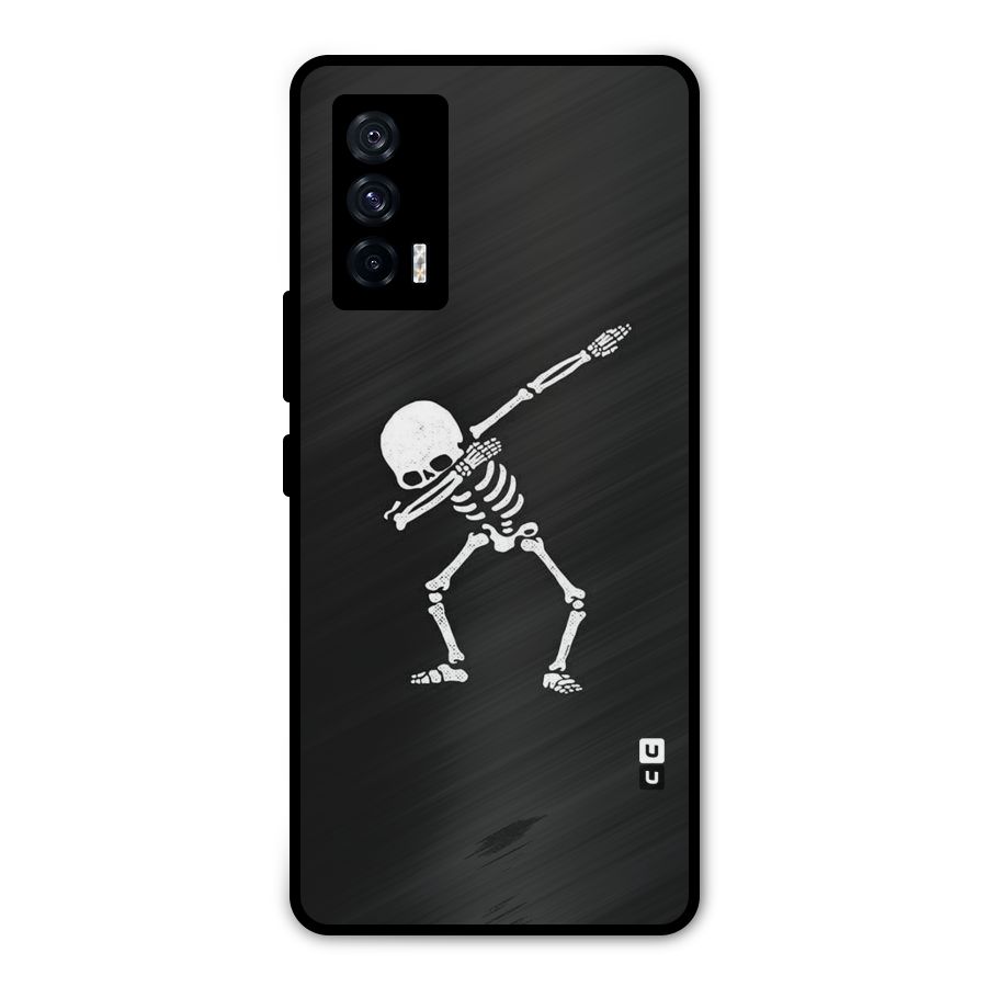Skeleton Dab White Metal Back Case for iQOO 7 5G