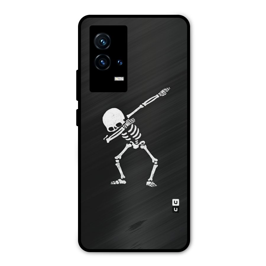 Skeleton Dab White Metal Back Case for iQOO 9 5G
