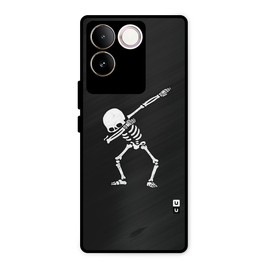 Skeleton Dab White Metal Back Case for iQOO Z7 Pro