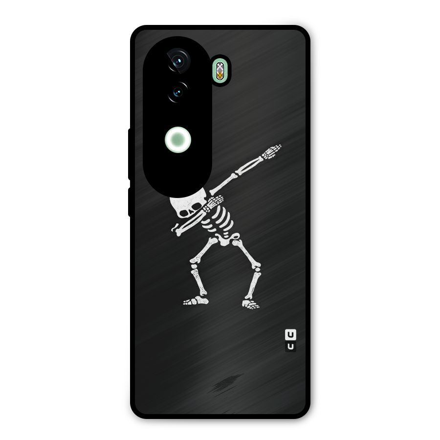 Skeleton Dab White Metal Back Case for iQOO Z9s