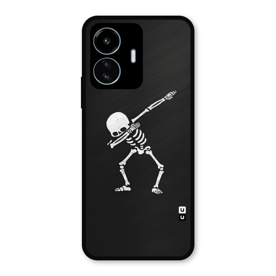 Skeleton Dab White Metal Back Case for vivo iQOO Z6 Lite 5G