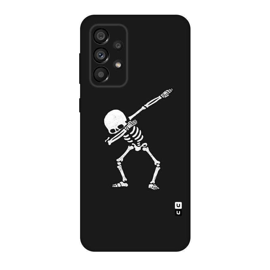 Skeleton Dab White Original Polycarbonate Back Case for Galaxy A73 5G