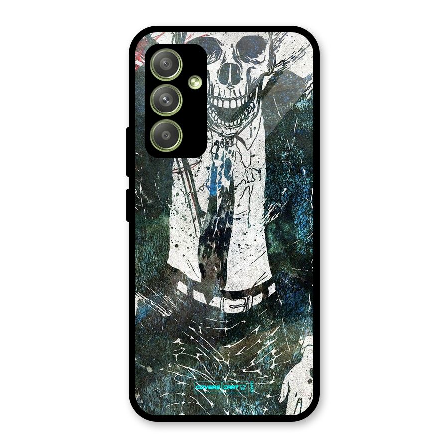 Skeleton in a Suit Glass Back Case for Galaxy A54