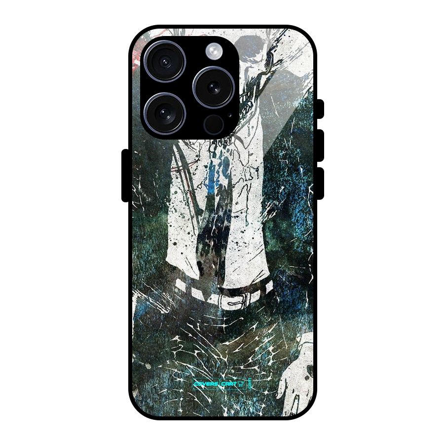 Skeleton in a Suit Glass Back Case for iPhone 15 Pro