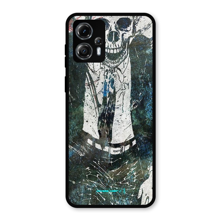 Skeleton in a Suit Metal Back Case for Moto G13