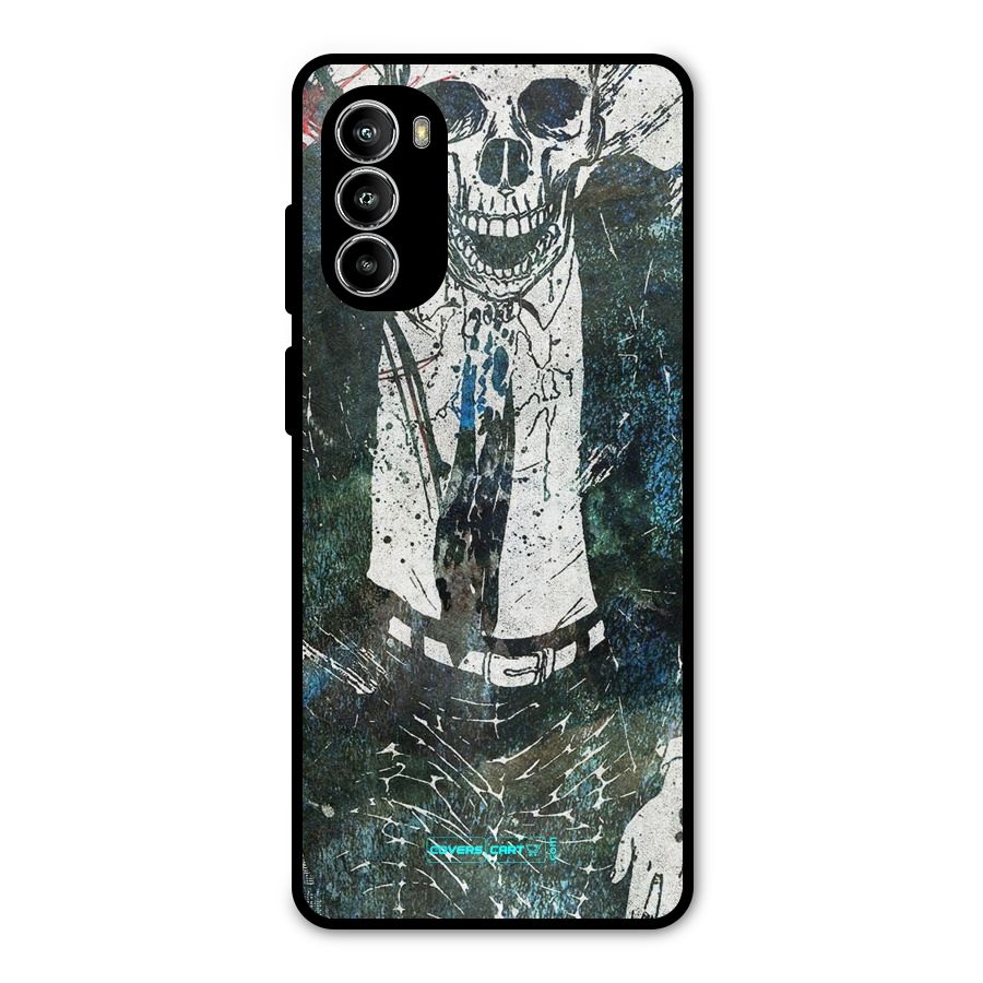 Skeleton in a Suit Metal Back Case for Moto G52