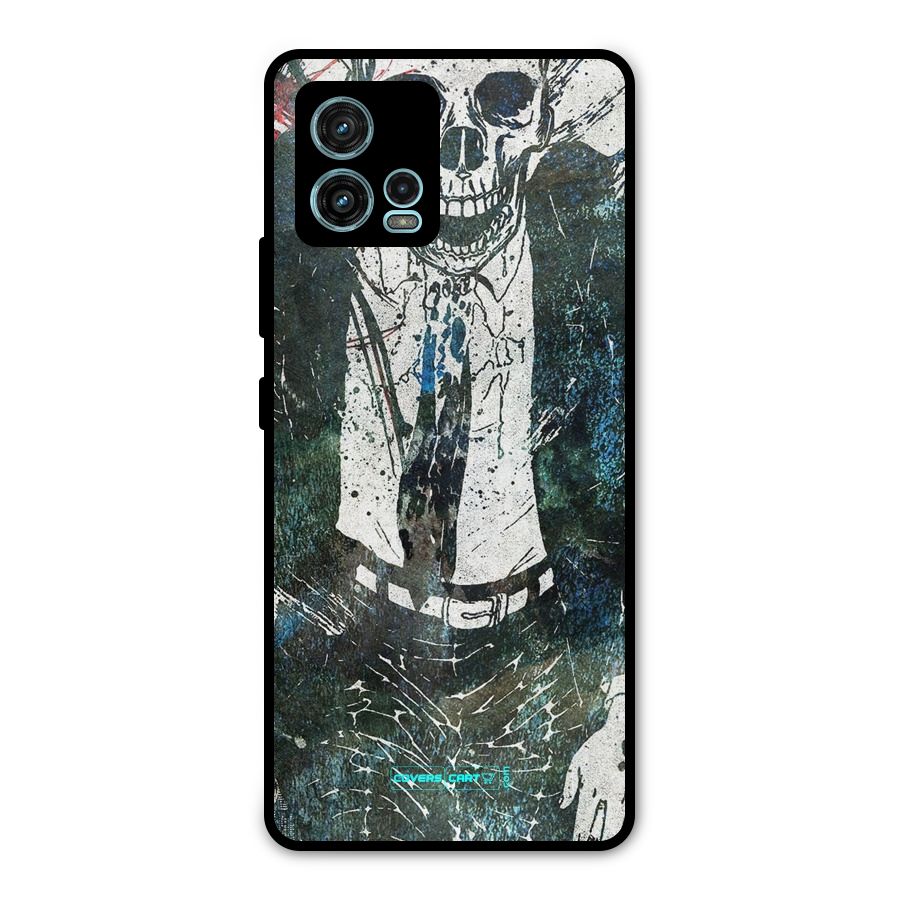 Skeleton in a Suit Metal Back Case for Moto G72