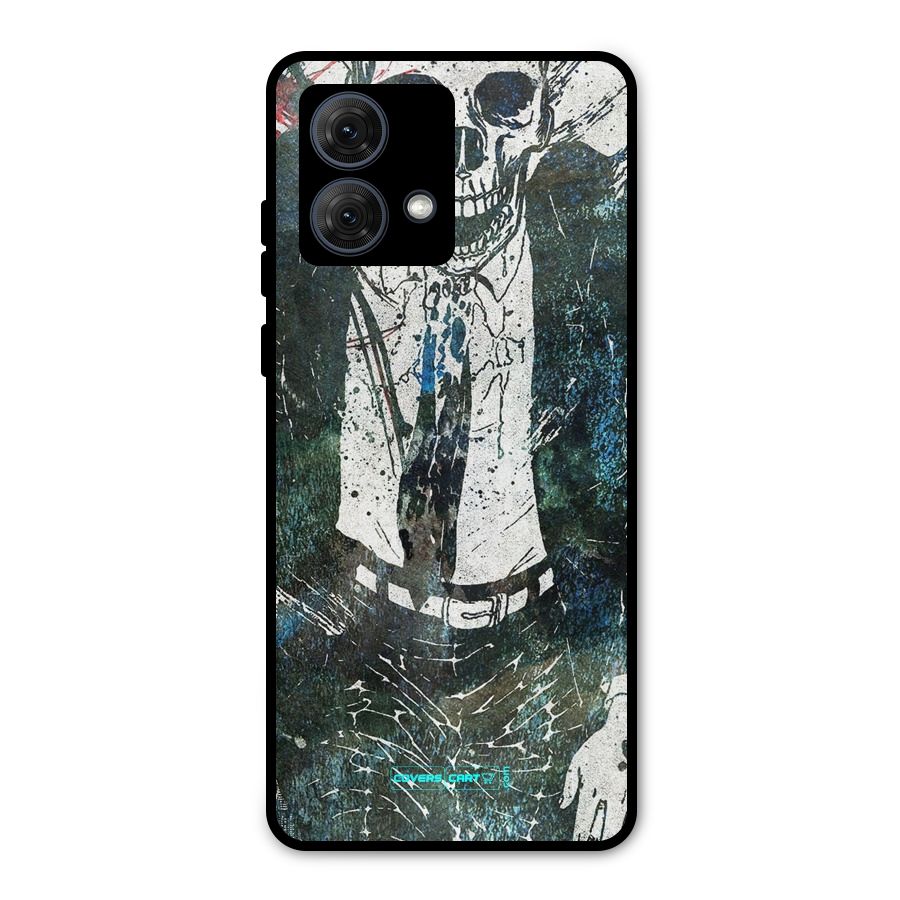 Skeleton in a Suit Metal Back Case for Moto G84