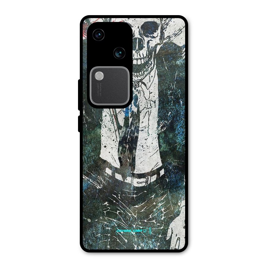 Skeleton in a Suit Metal Back Case for Vivo V30 Pro