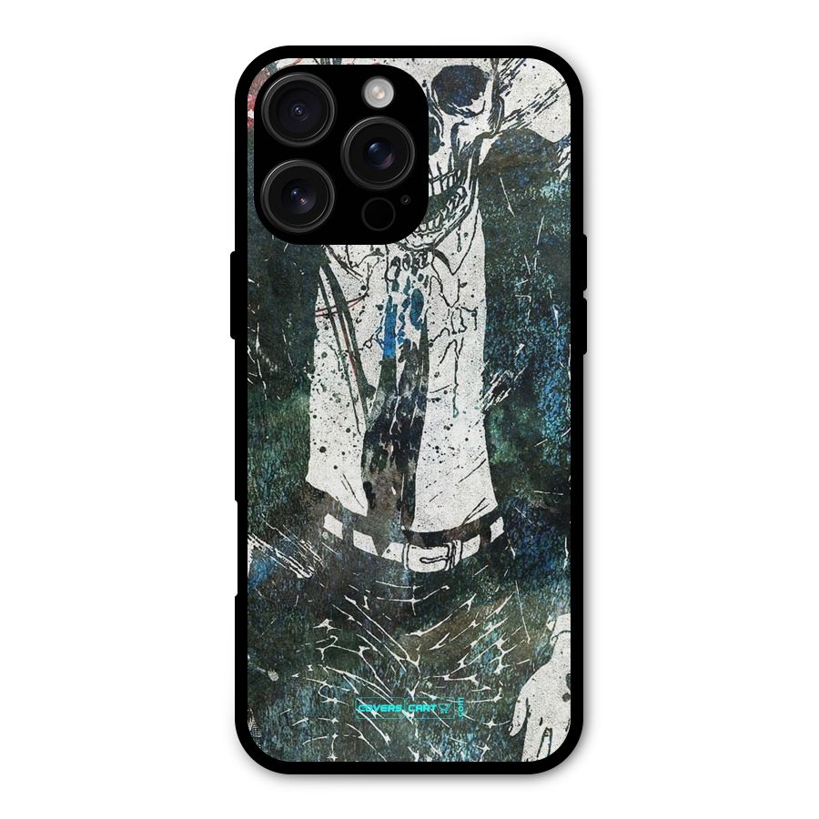 Skeleton in a Suit Metal Back Case for iPhone 16 Pro Max